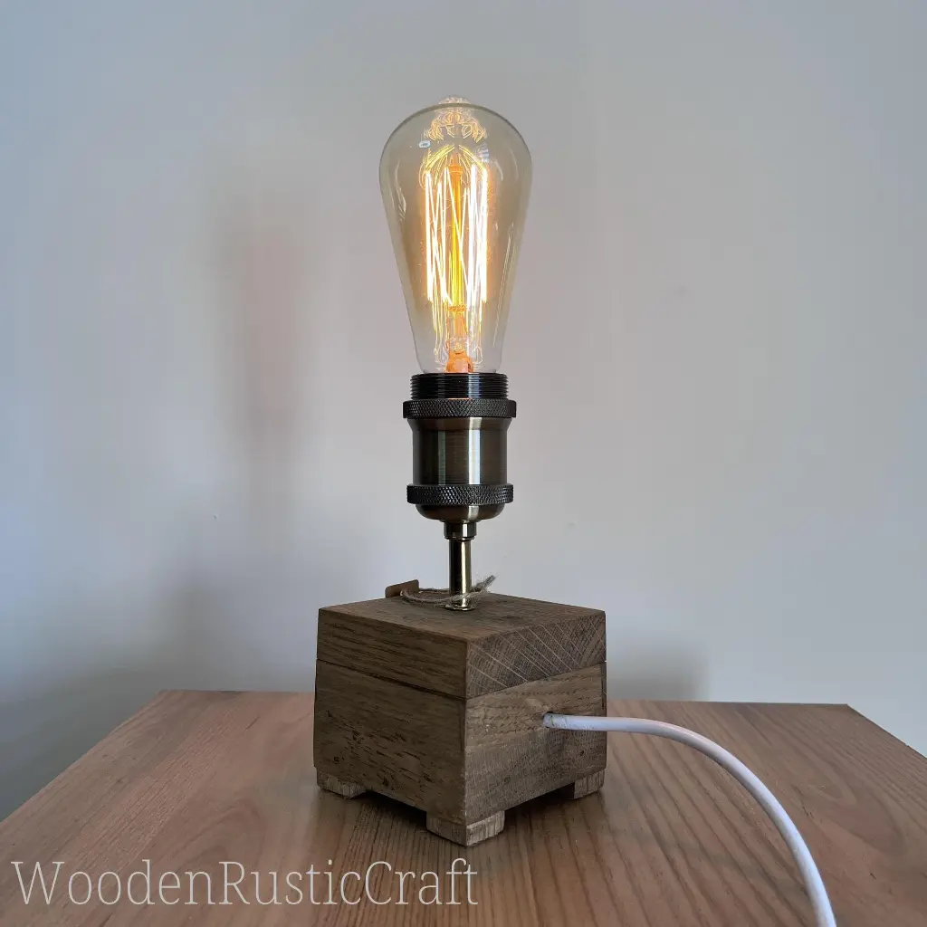 English Oak Table Lamp, Handmade Wooden-13.webp