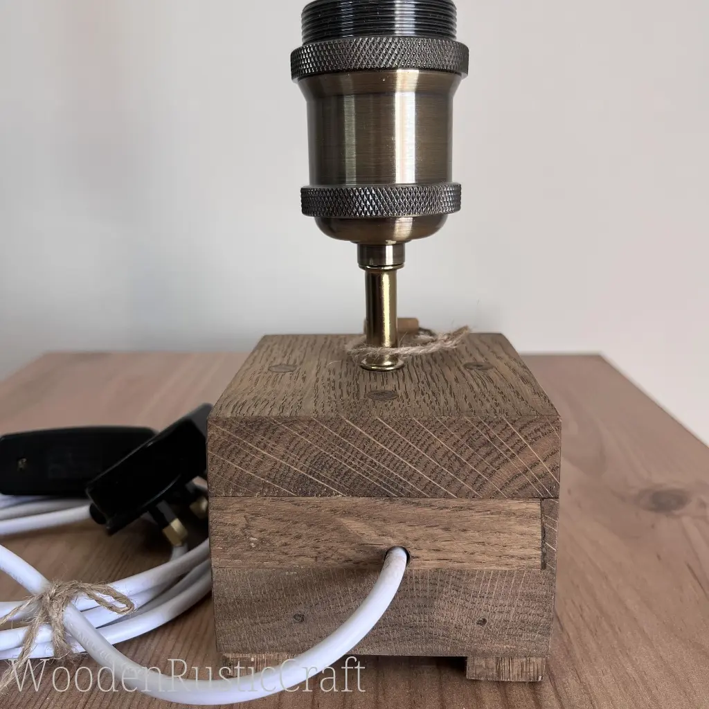 English Oak Table Lamp, Handmade Wooden-17.webp