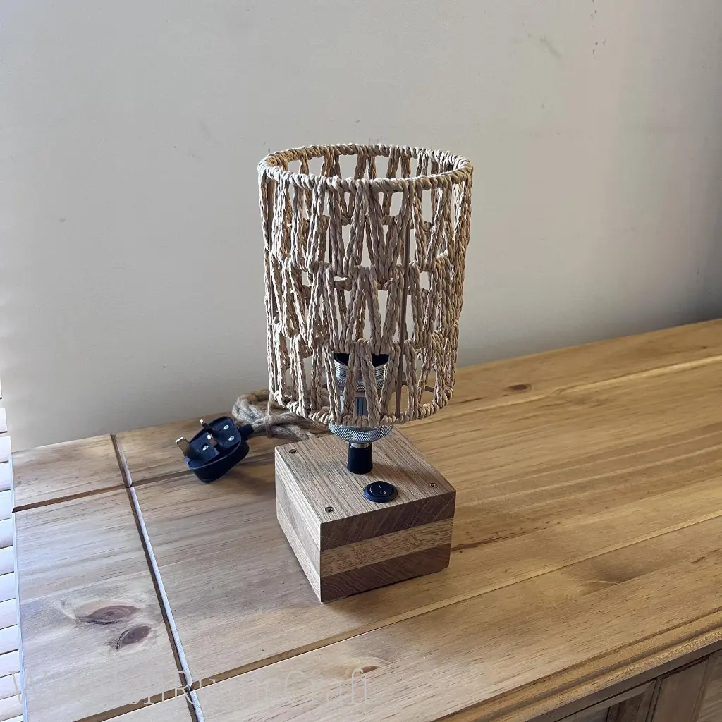 English Oak Table Lamp with Shade-13.webp