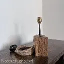 Character-Grain Solid Oak Lamp Base — Hand-Finished