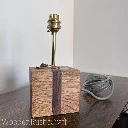 Classic Solid Oak Table Lamp Base — Standard Cable