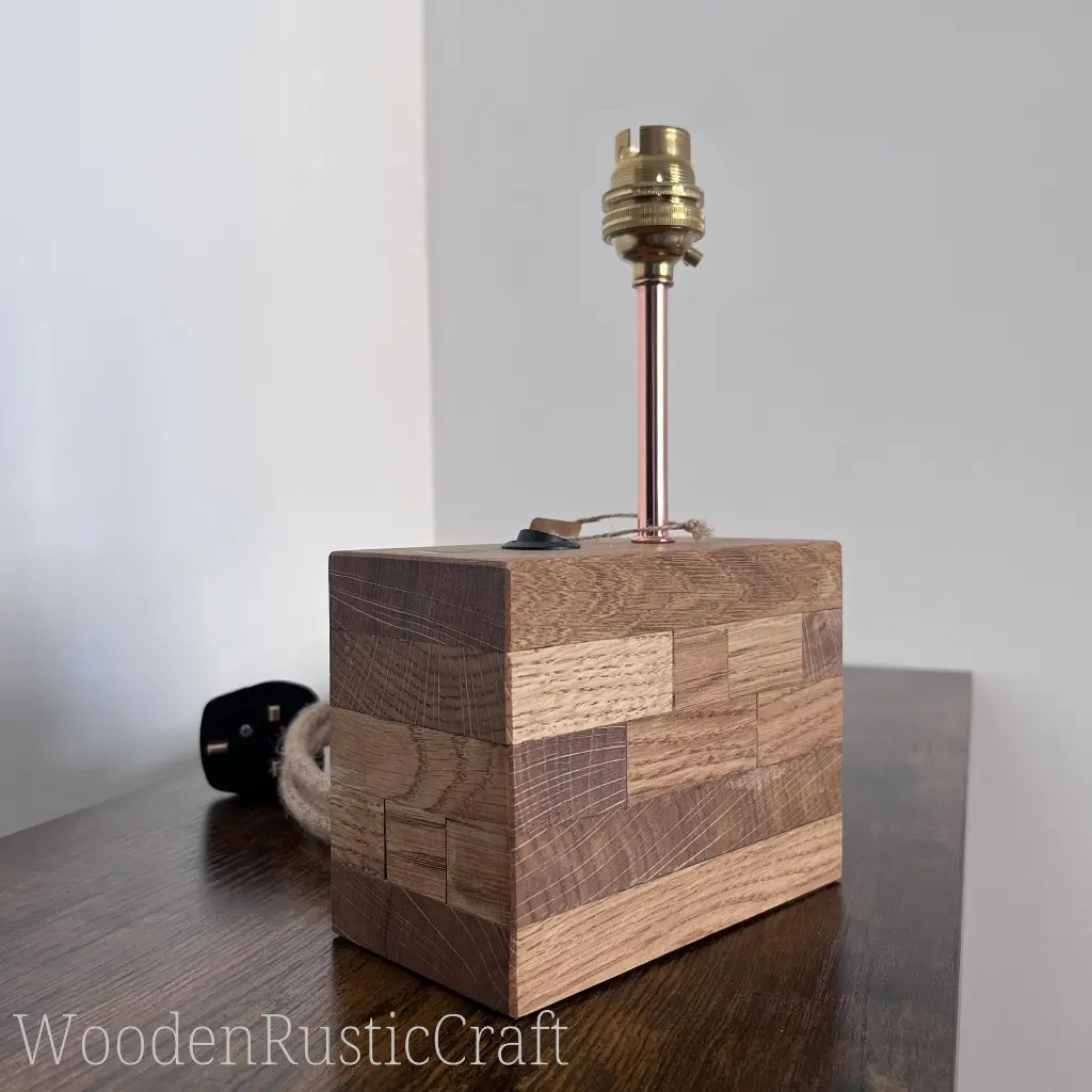 Rustic Block Oak Desk Lamp Base-12.webp