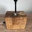 Reclaimed Oak Block Table Lamp | Handmade Geometric Design