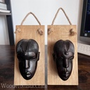 Handmade Ebony & Oak Wall Art Set of 2 | UK