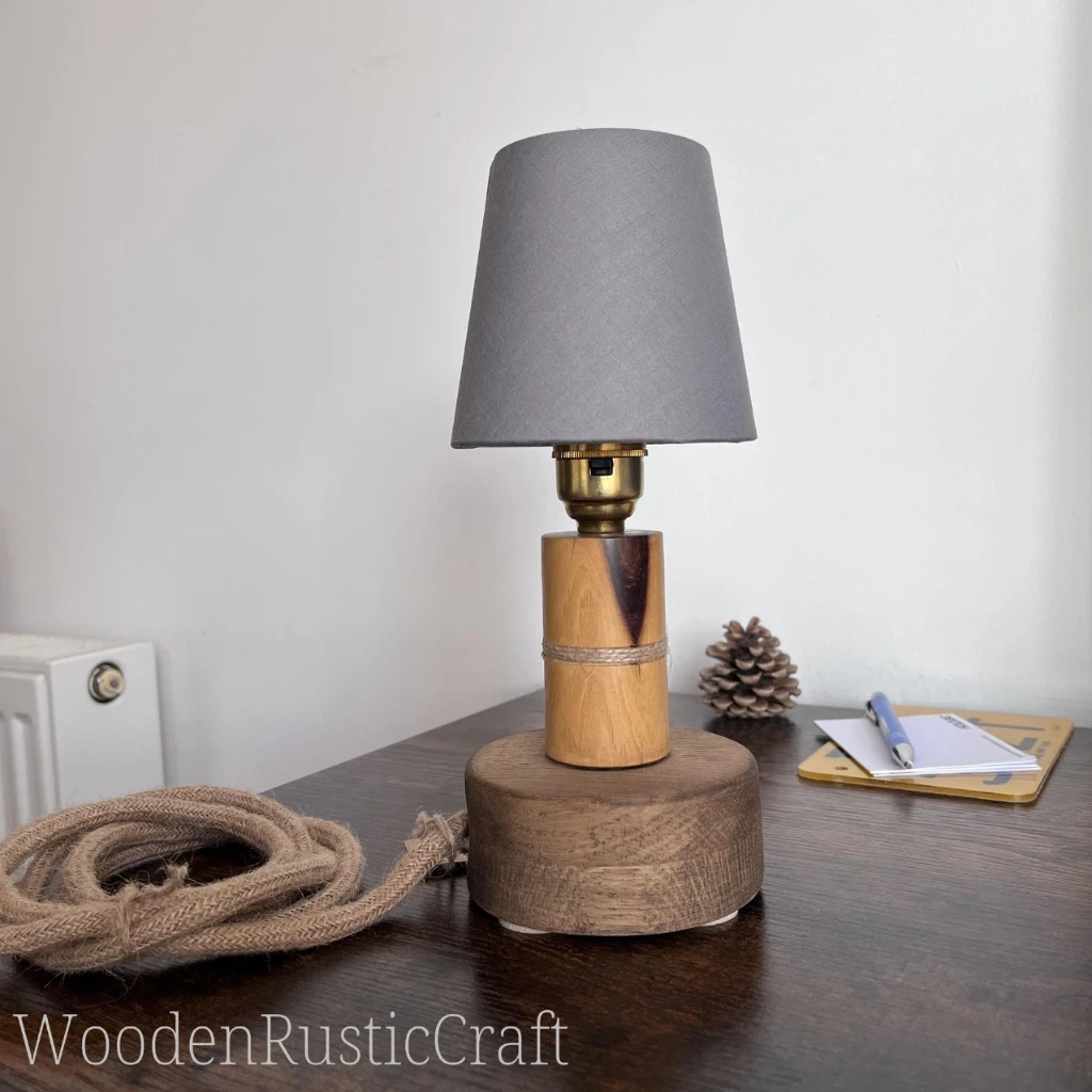 Oak & Mulga Wood Lamp Base