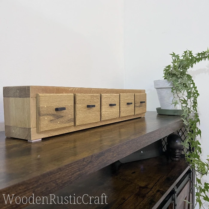 Handmade Reclaimed Oak 5-Drawer Chest