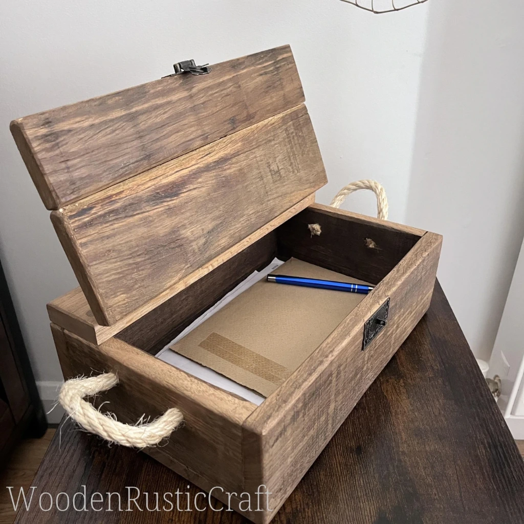 Rustic Red Oak Keepsake Chest | Memory Box