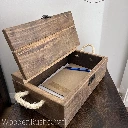 Rustic Red Oak Keepsake Chest | Memory Box