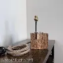 Character-Grain Solid Oak Lamp Base — Hand-Finished