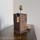 Tall Chunky Oak Table Lamp Base — Georgian Oak & Jute Cord