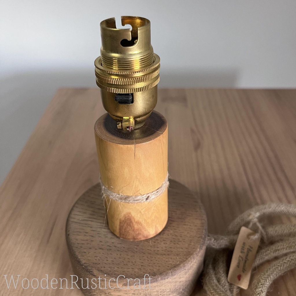 Handmade Oak & Mulga Wood Table Lamp | Australian Wood