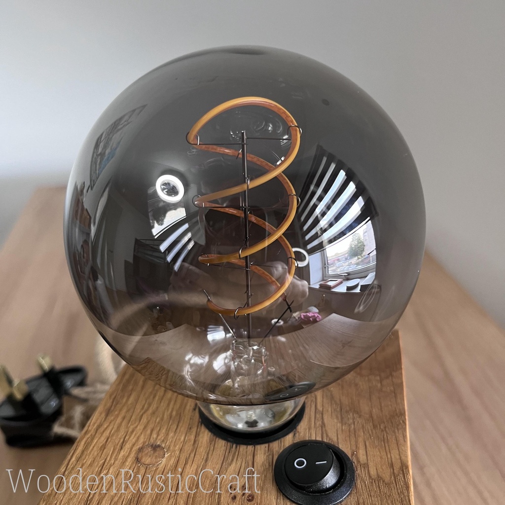 Oak & Paulownia Table Lamp | Handmade Japandi Design