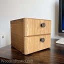Small Handmade Oak Chest of Drawers | Spalted Oak Details