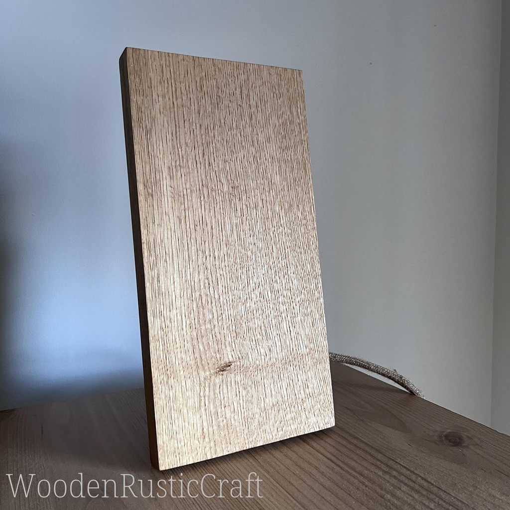 Handmade Oak Wall Sconce | Rustic Industrial Bedside Light
