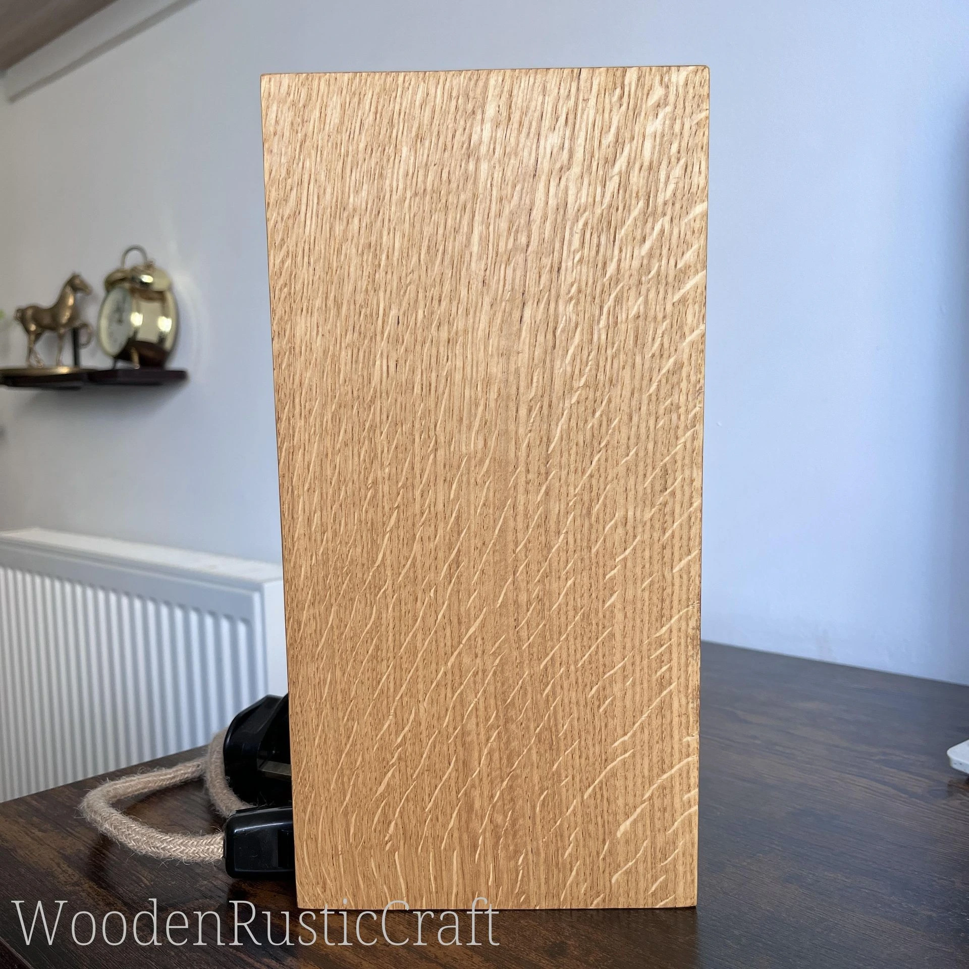 Rectangular English Oak Wall Light