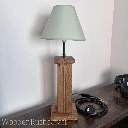 Tall Reclaimed Wood Table Lamp – Upcycled Rustic Lighting