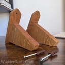 Solid Oak Shelf Brackets Set of 2 | Handmade Wall Mounts