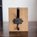 Rustic English Oak Wall Hook | Cast Iron | Handmade