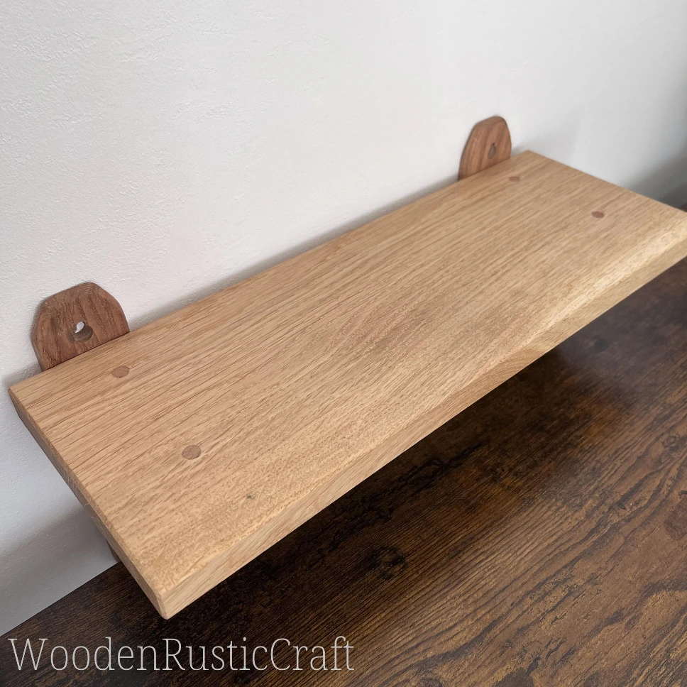 Handmade Solid Oak Wall Shelf