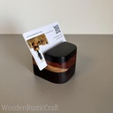 Ebony & Padauk Business Card Holder | Handmade in UK