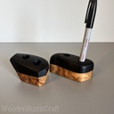 Ebony & Olive Wood Pen Holder Set | Handmade in UK