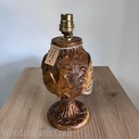 Vintage 1960s Olive Wood Table Lamp | Handmade