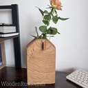 Rustic English Oak Bud Vase | Handmade Wooden Flower Vase
