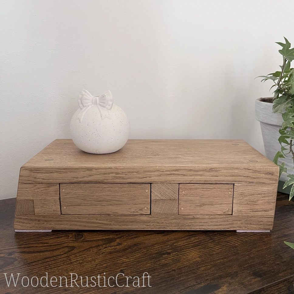Handmade Oak 2-Drawer Keepsake Chest