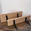 Set of 2 Handmade Oak Wall Shelves